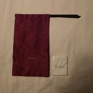 Gucci Red Eyeglasses Sunglasses Dust Bag with Cleaning Cloth